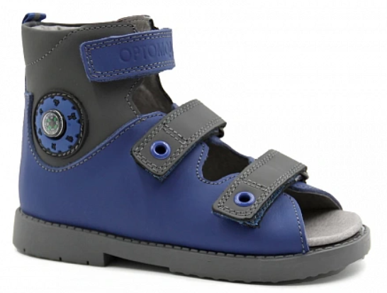 Сандалии ортопедические  с открытым носом цв.синий 2208-Х-024 ДЦП фото 1