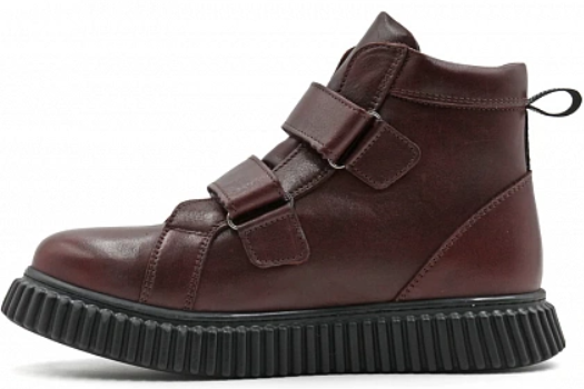 Ботинки ортопедические утепленные детские Ортомода 42527-Х-126 бордовые на липучках фото 4