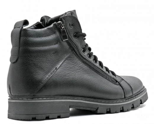 Ботинки ортопедические мужские демисезонные Ортомода 92453-Х-101 черные кожаные фото 2