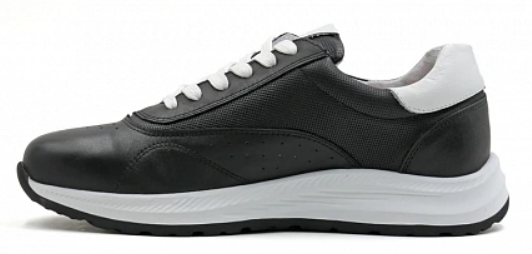 Кроссовки ортопедические мужские кожаные Ортомода 97153-011-В черные увеличенной полноты фото 4