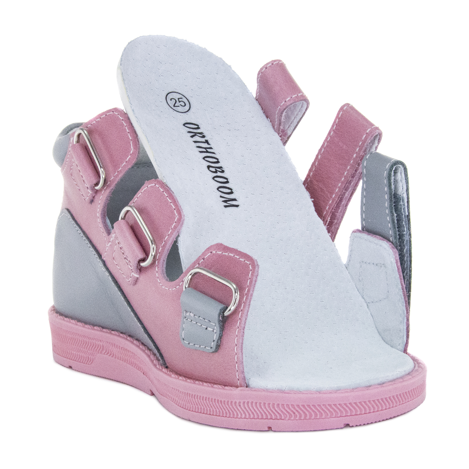 Ортопедическая обувь Orthoboom сандали 27057-01  темно-изумрудный с каштановым фото 2