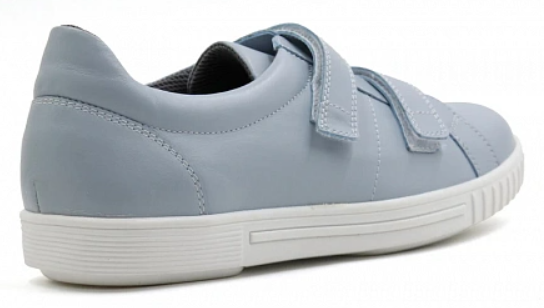 Кеды ортопедические женские кожаные Ортомода 61143-Х-617 увеличенной полноты голубые фото 3