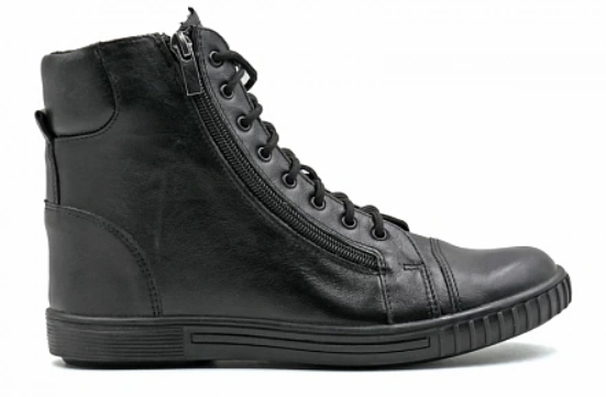 Кеды ортопедические подростковые Ортомода 2247-Х-101-24 черные с высоким берцем фото 8