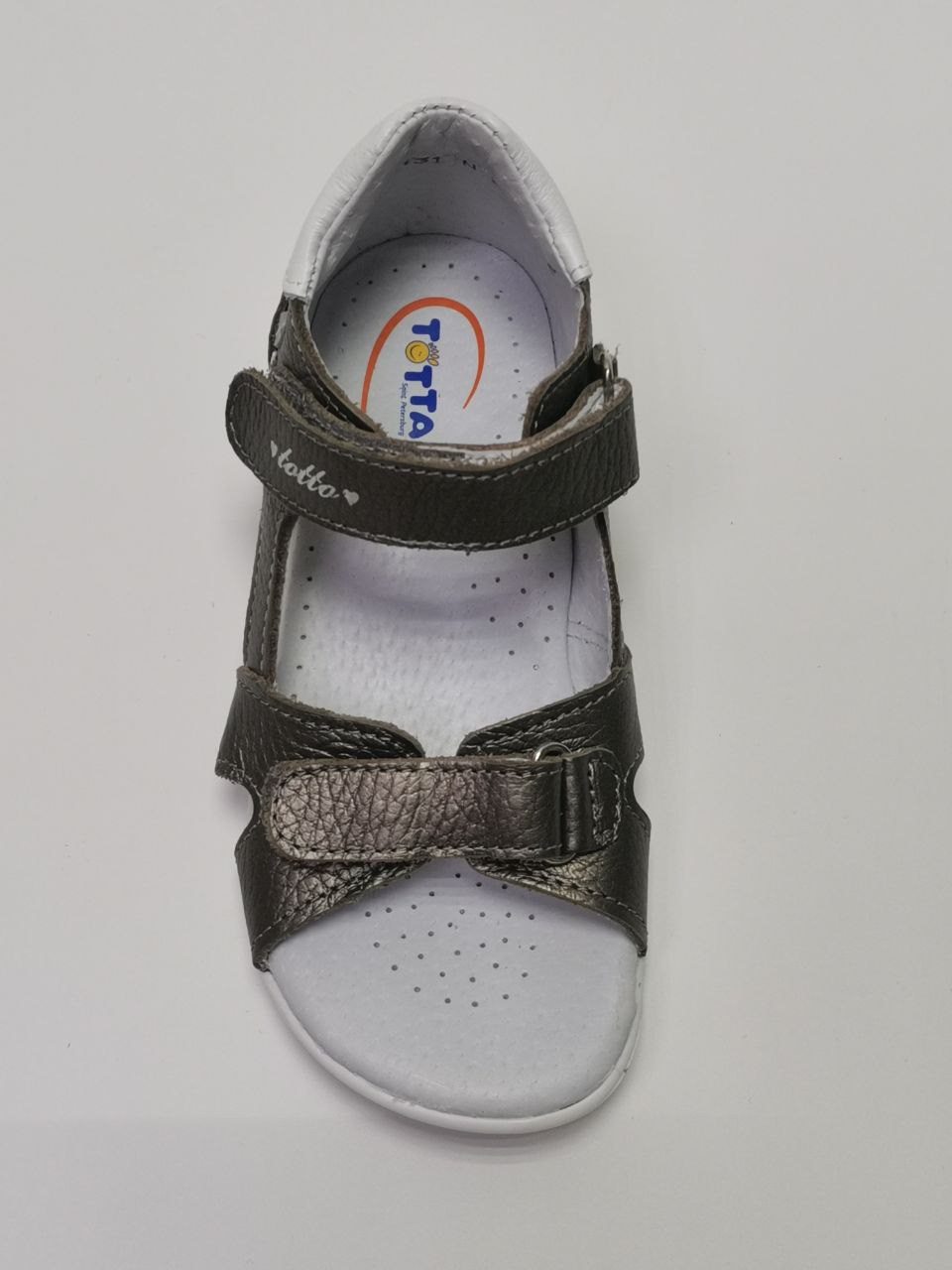 Босоножки  детские с открытым носом, бронза/белый 1131-КП-555,29 фото 5