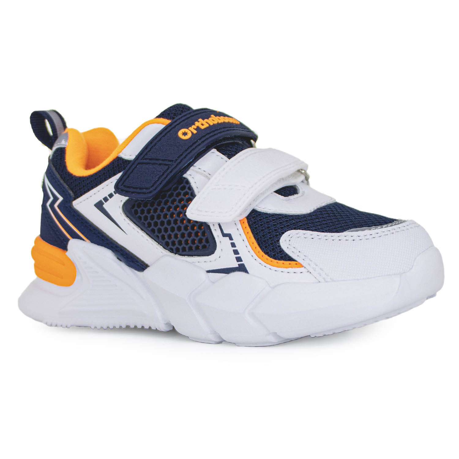 Ортопедическая обувь Orthoboom кроссовки 33223-22 бело-синий с оранжевым фото 1