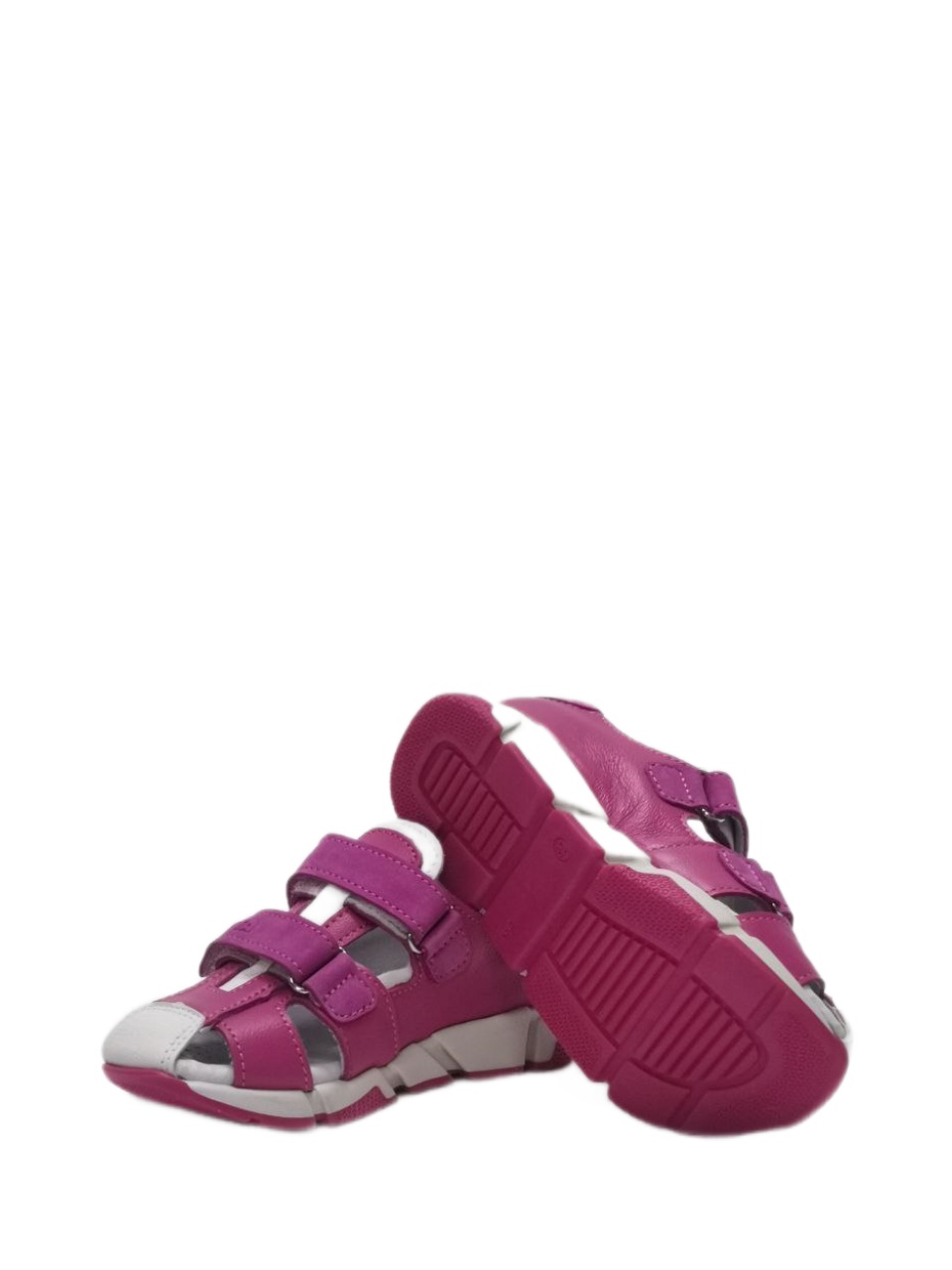 Туфли летние закрытый нос, ц.фуксия/белый 1160-КП-187,337,99 фото 3