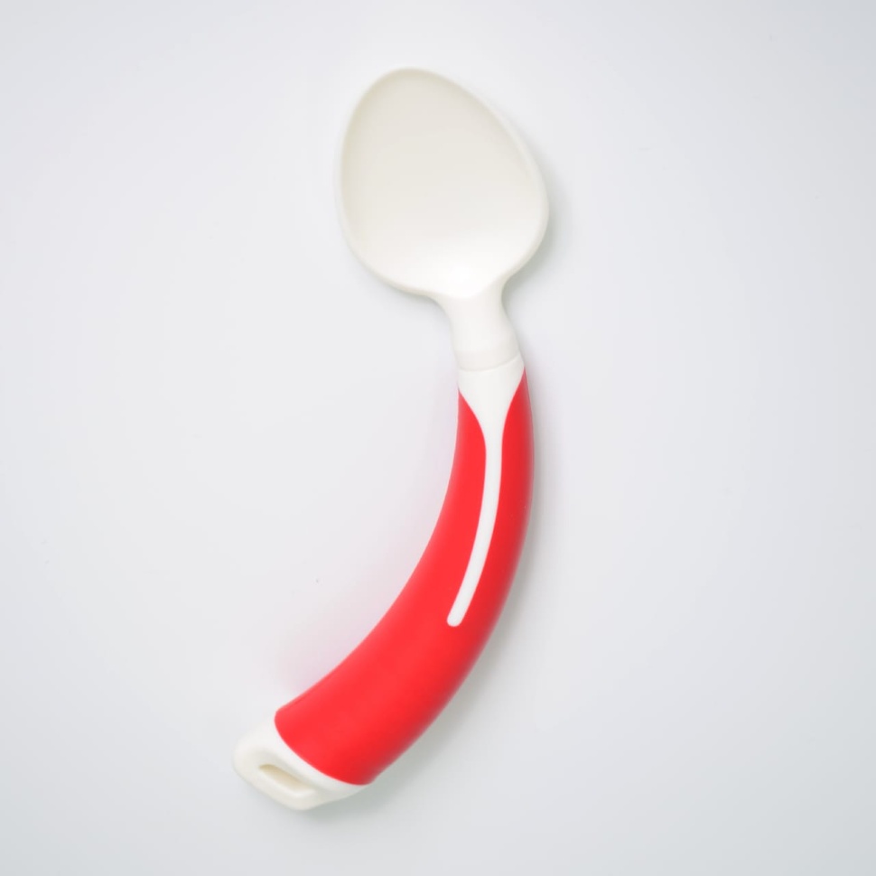 Специальная изогнутая ложка, адаптированная для инвалидов, пластик НА-4361                 фото 1