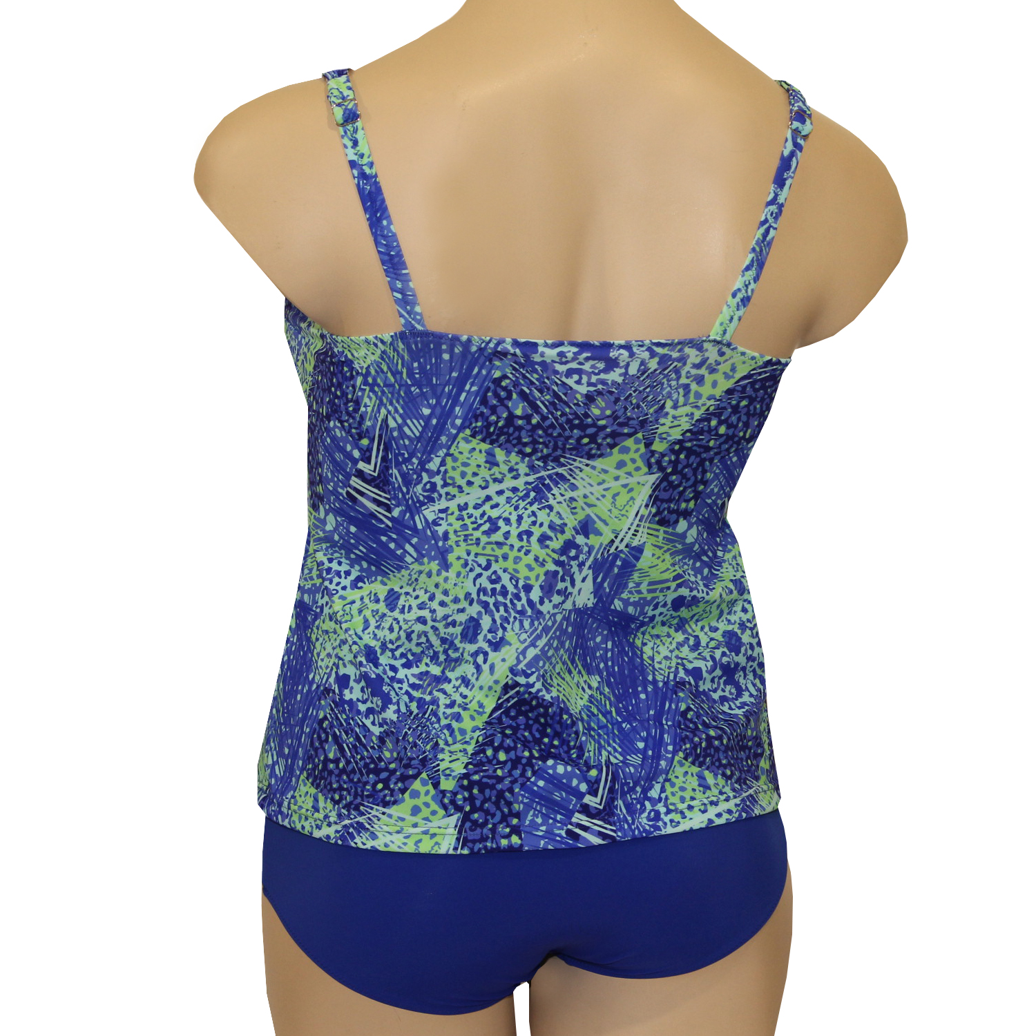 Купальник после мастэктомии Синий с лаймом К0881 П203 фото 2